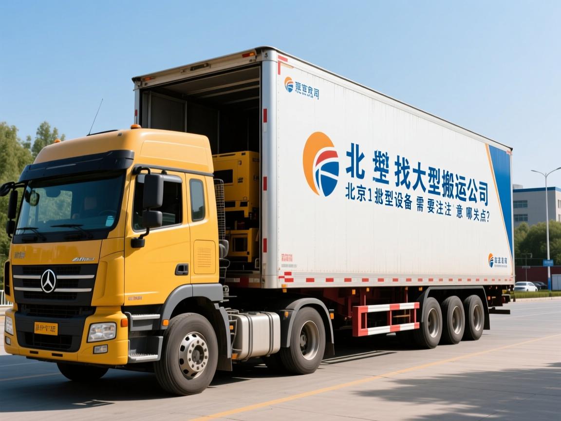 在北京找大型设备搬运公司需要注意哪些关键点?