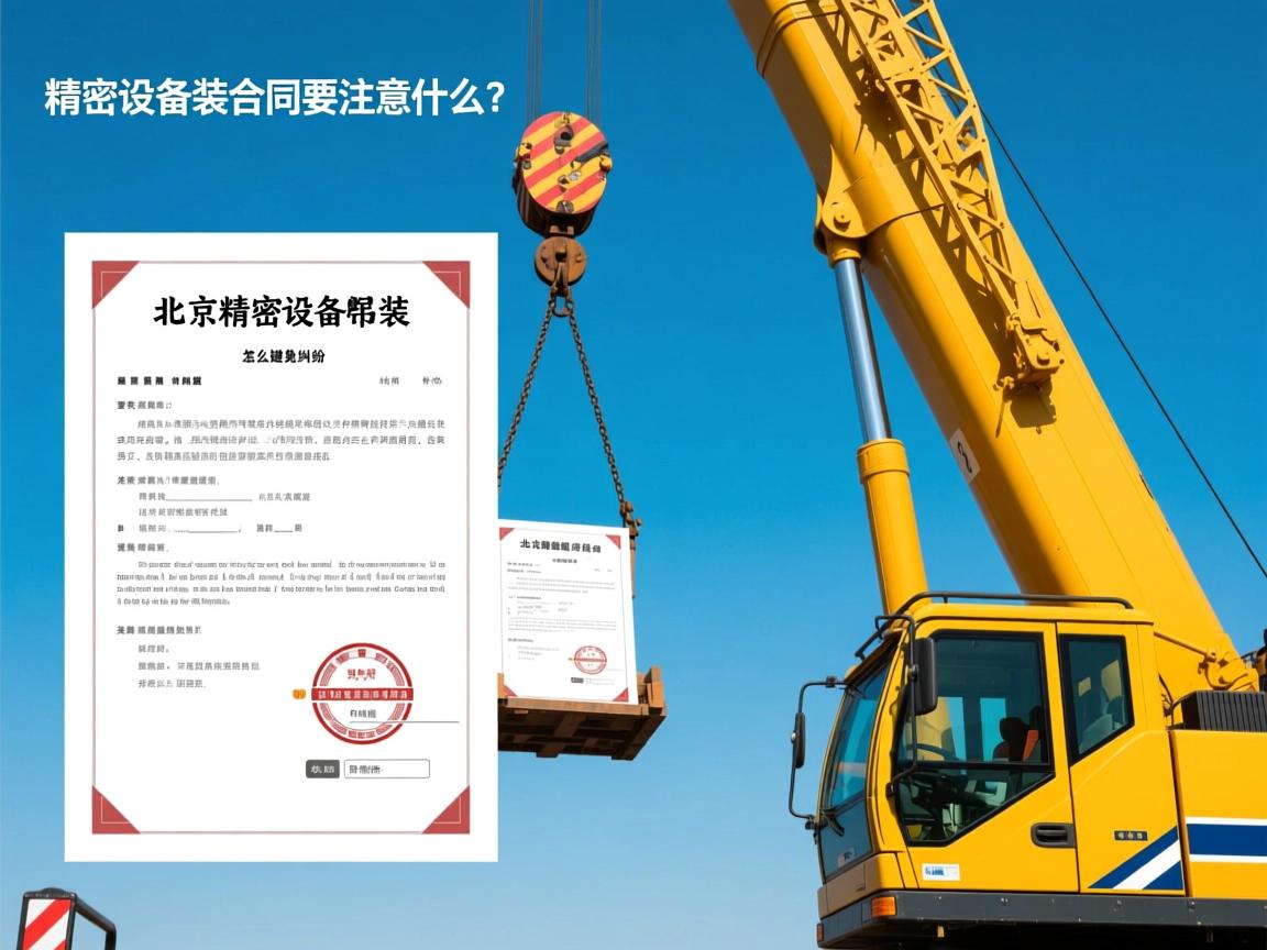 北京精密设备吊装合同要注意什么，关键条款有哪些，怎么避免纠纷？