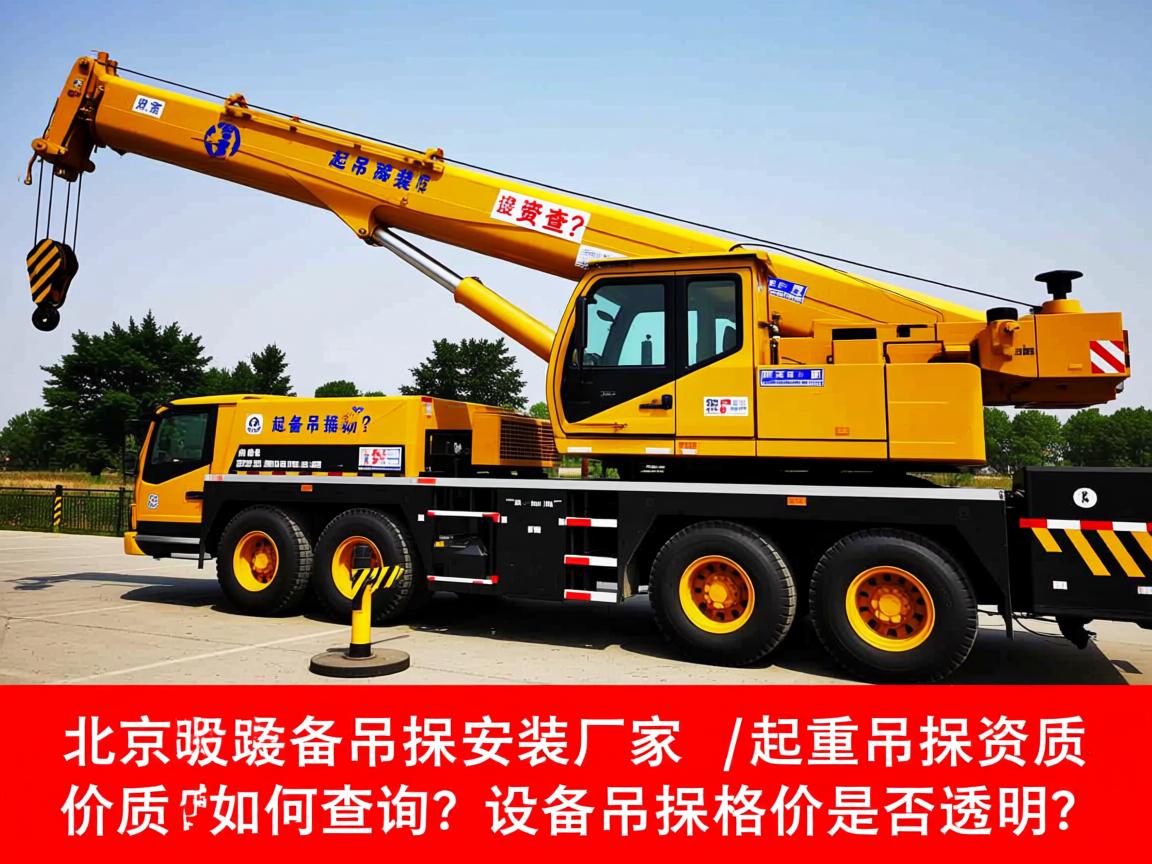 北京设备吊装安装厂家,起重吊装资质如何查询?设备吊装价格是否透明?