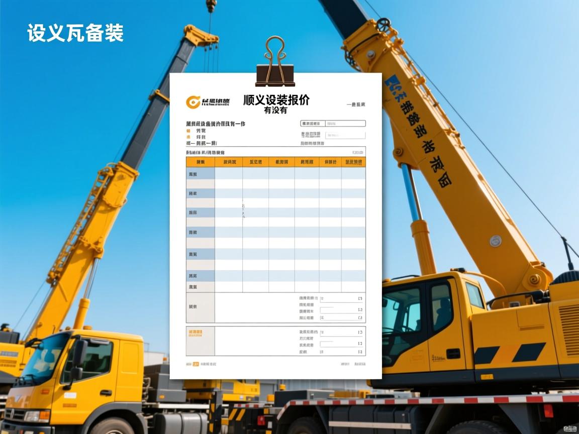 顺义设备吊装报价有没有一份清晰的模板可以参考？